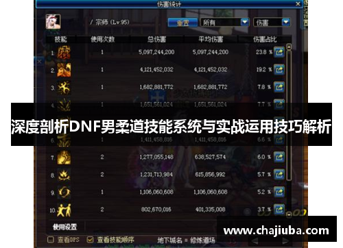 深度剖析DNF男柔道技能系统与实战运用技巧解析